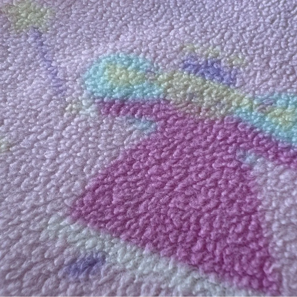 Y2K Circo Target Fairy Tale Princess Micro Feece Baby  Blanket Pink Purple 30x38
